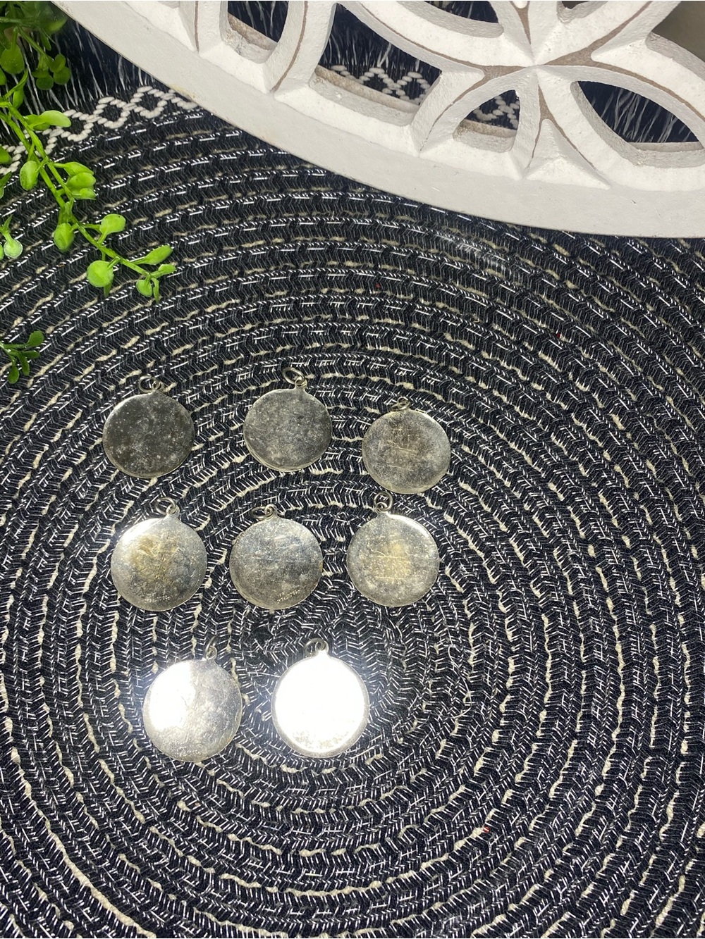 Set of 8 Round Vintage Silver-Toned “Operation Bold Witness” charms - Picture 5 of 9